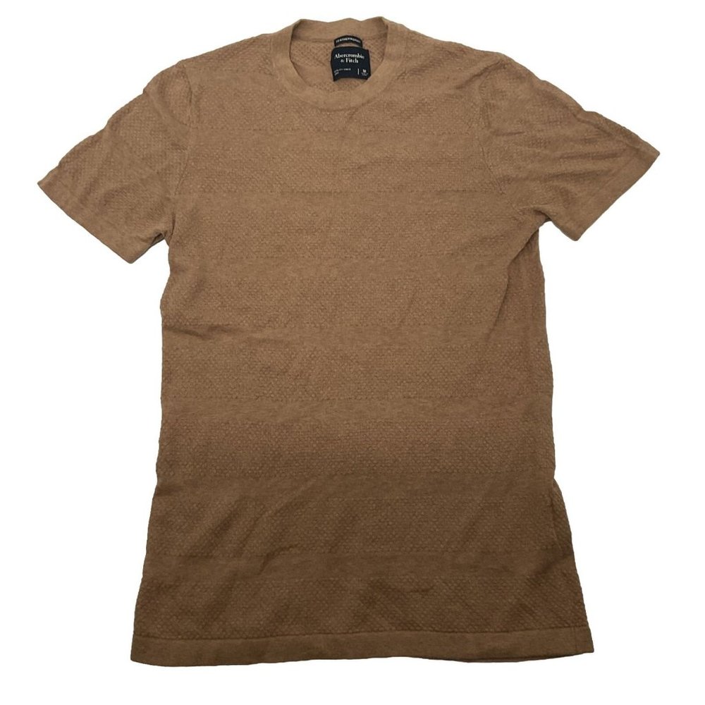 Abercrombie & Fitch Featherweight Short Sleeve Sweater Sz Medium Cashmere Cotton